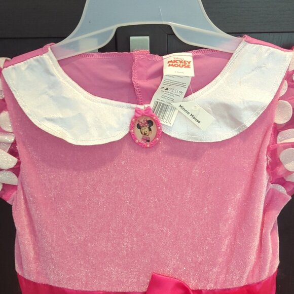 Disney Minnie Mouse Pink Polka Dot Dress with - Size M 8-10 NWT - Picture 2 of 4